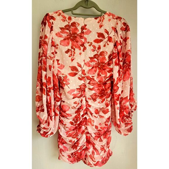 Hello Molly Like Bee To Honey Pink Red Dress, Balloon sleeves, US SZ 2 - Picture 4 of 11